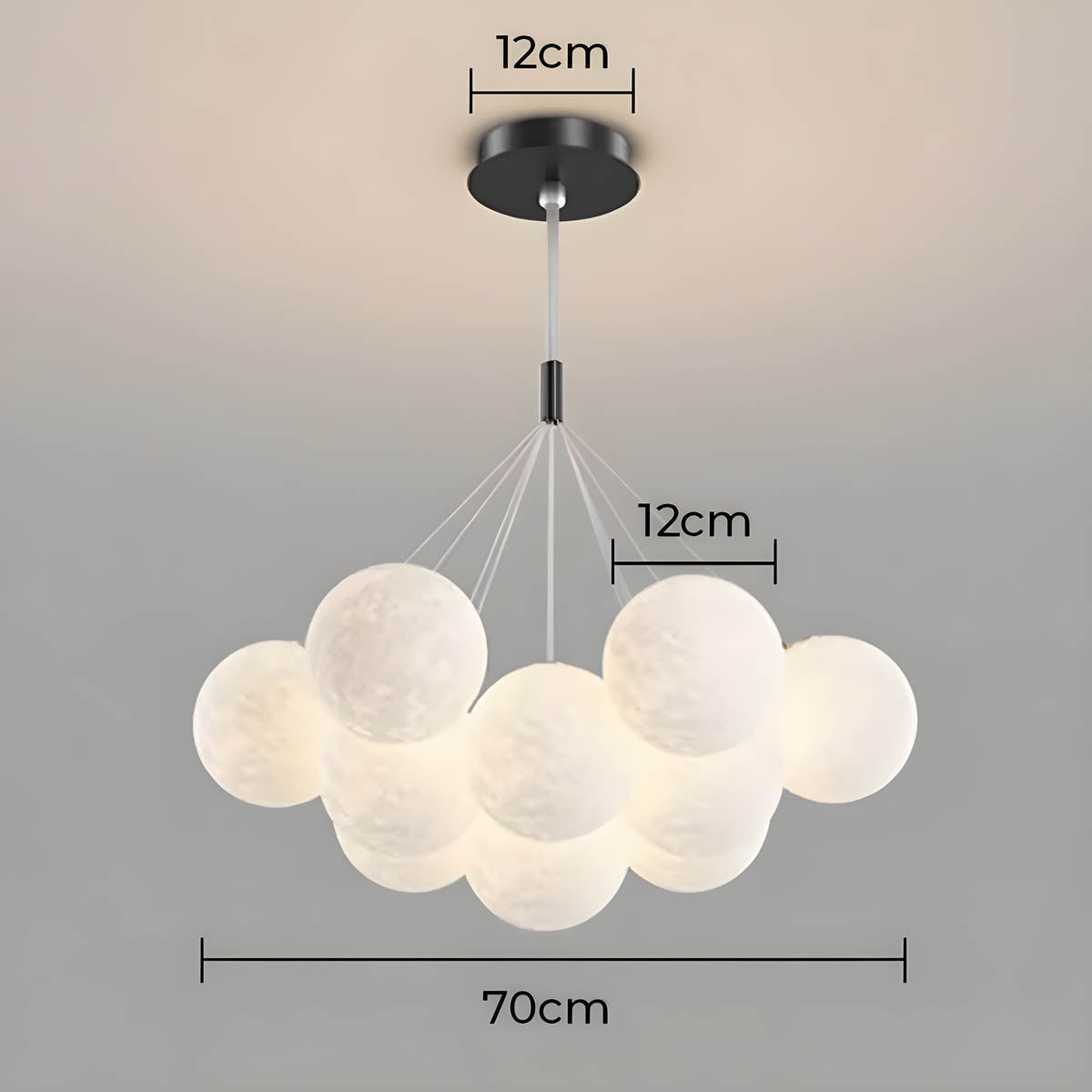 Thornfield Beam Acrylic Cluster Chandelier — gallery image 14