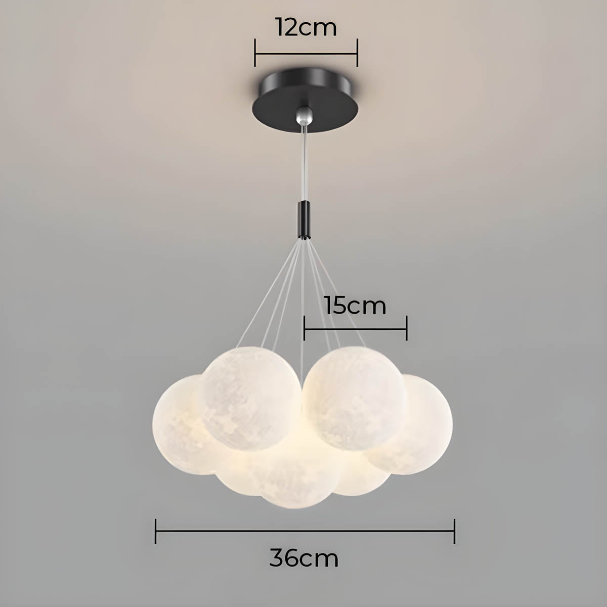 Thornfield Beam Acrylic Cluster Chandelier — gallery image 11