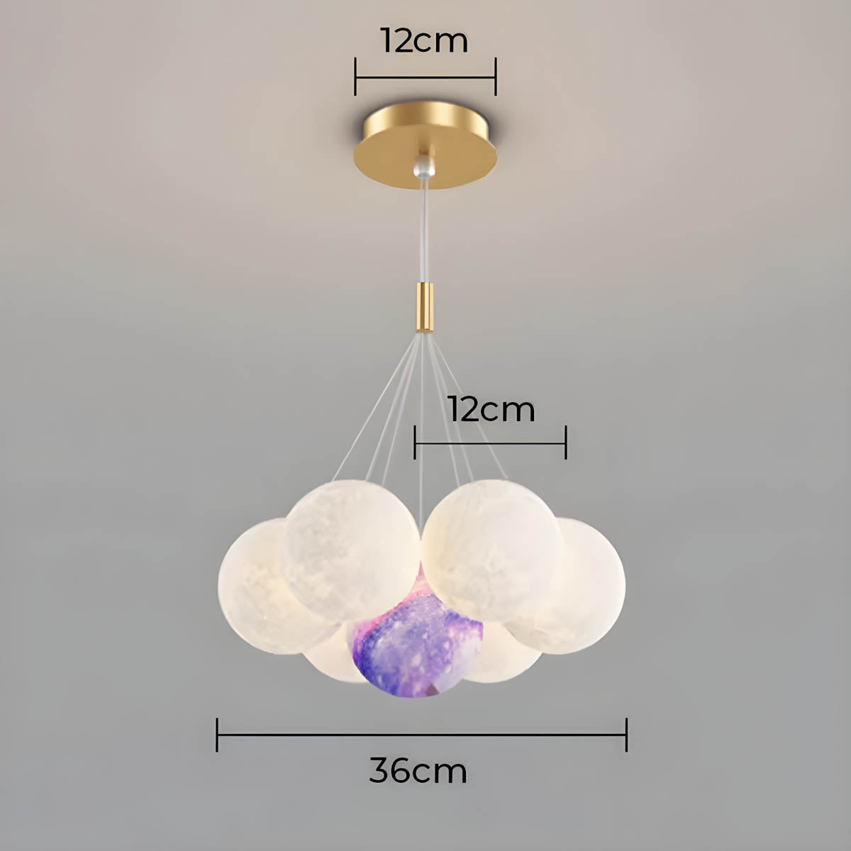 Thornfield Beam Acrylic Cluster Chandelier — gallery image 30