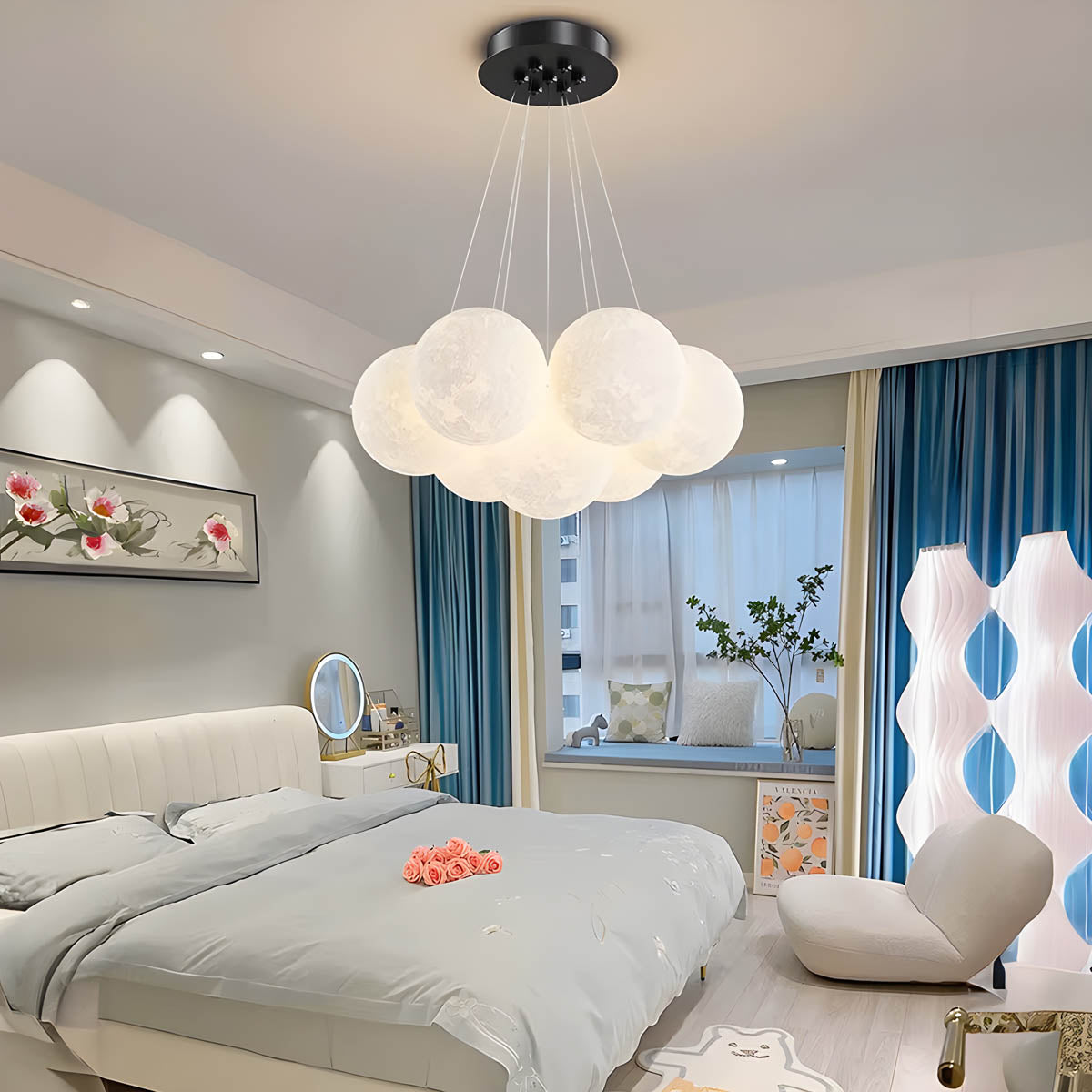 Thornfield Beam Acrylic Cluster Chandelier — gallery image 4
