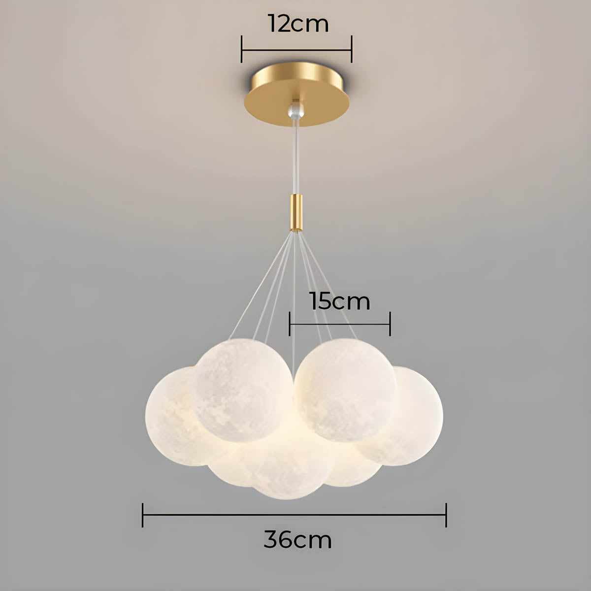 Thornfield Beam Acrylic Cluster Chandelier — gallery image 18