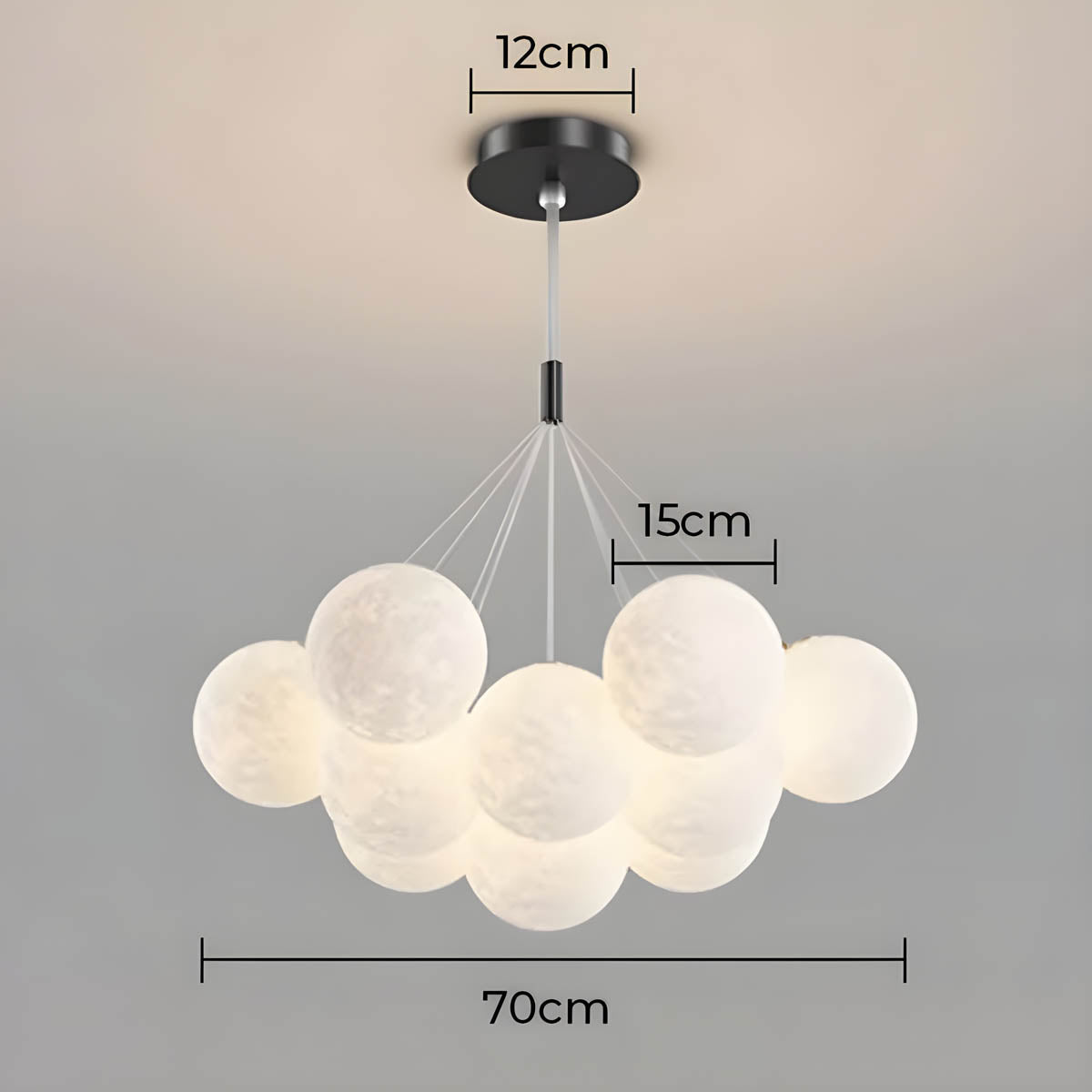 Thornfield Beam Acrylic Cluster Chandelier — gallery image 29