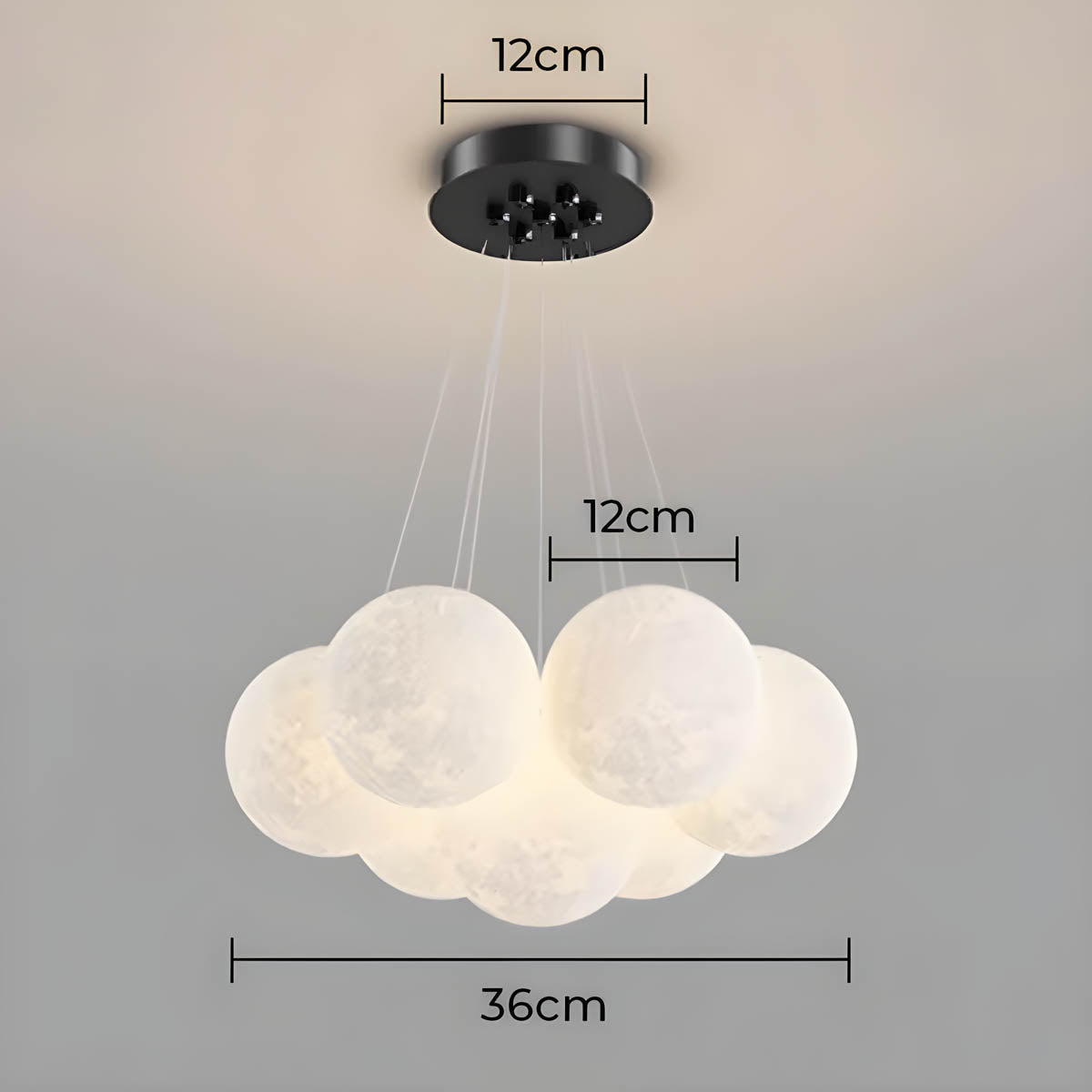 Thornfield Beam Acrylic Cluster Chandelier — gallery image 12