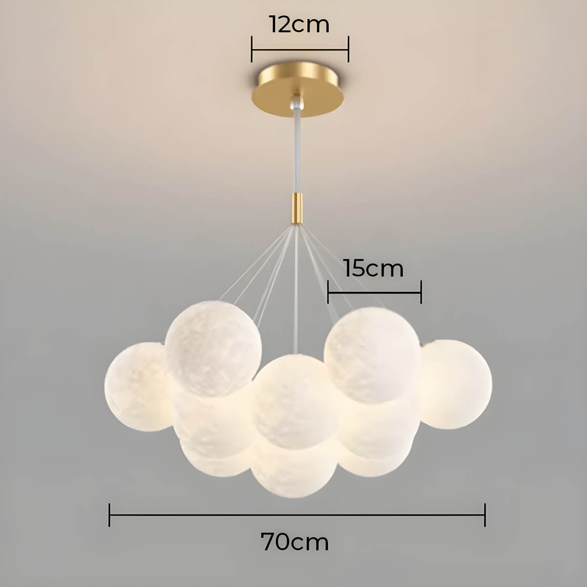 Thornfield Beam Acrylic Cluster Chandelier — gallery image 22