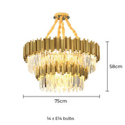 Elmwood Beam Crystal Chandelier — gallery image 17