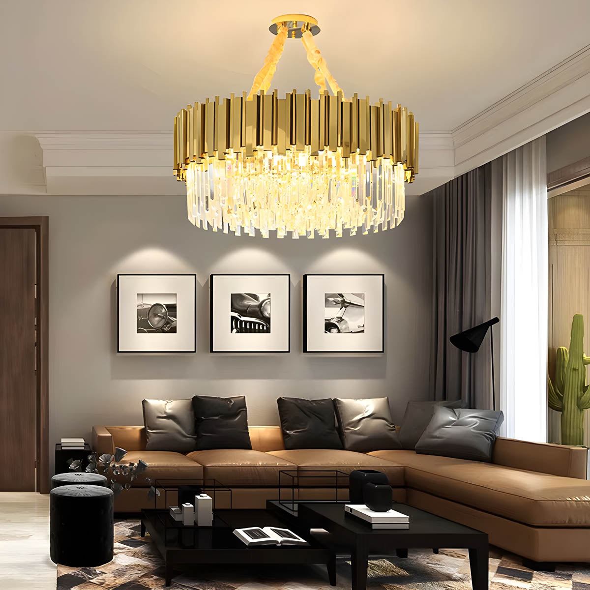 Elmwood Beam Crystal Chandelier — gallery image 2