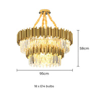 Elmwood Beam Crystal Chandelier — gallery image 18