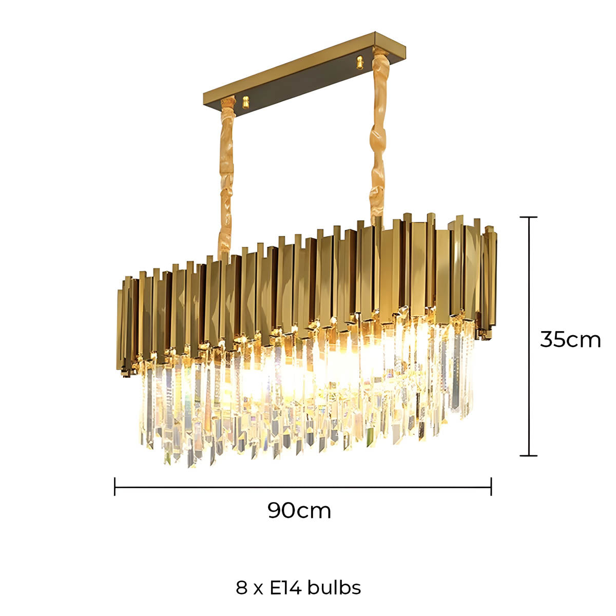 Elmwood Beam Crystal Chandelier — gallery image 21