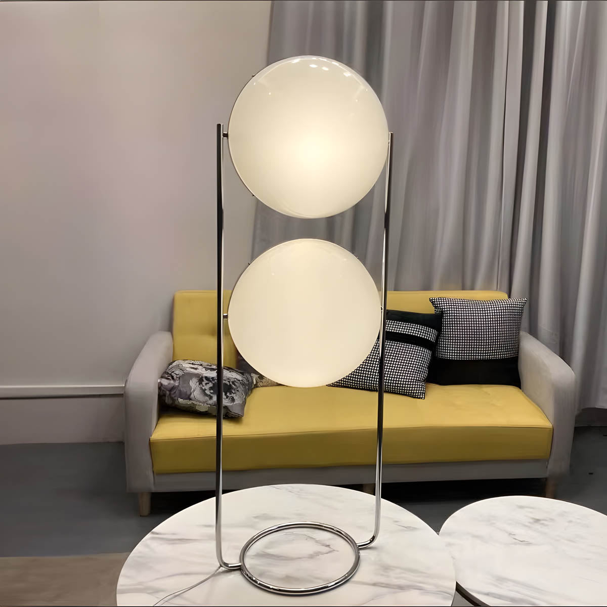 
Lámpara de pie tipo globo de acero inoxidable Bayberry Beam — foto 3