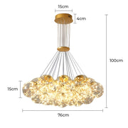 Laurelwood Beam Glass Chandelier — gallery image 10