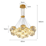 Laurelwood Beam Glass Chandelier — gallery image 9