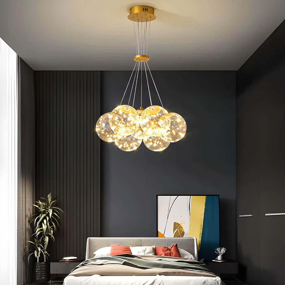 Laurelwood Beam Glass Chandelier — gallery image 4