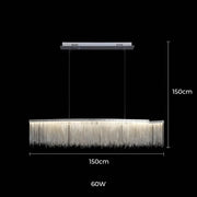 Kingsley Beam Aluminum Chandelier — gallery image 19