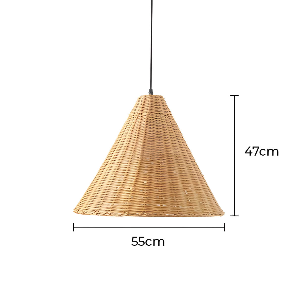 Riverton Beam Rattan Pendant Light — gallery image 14