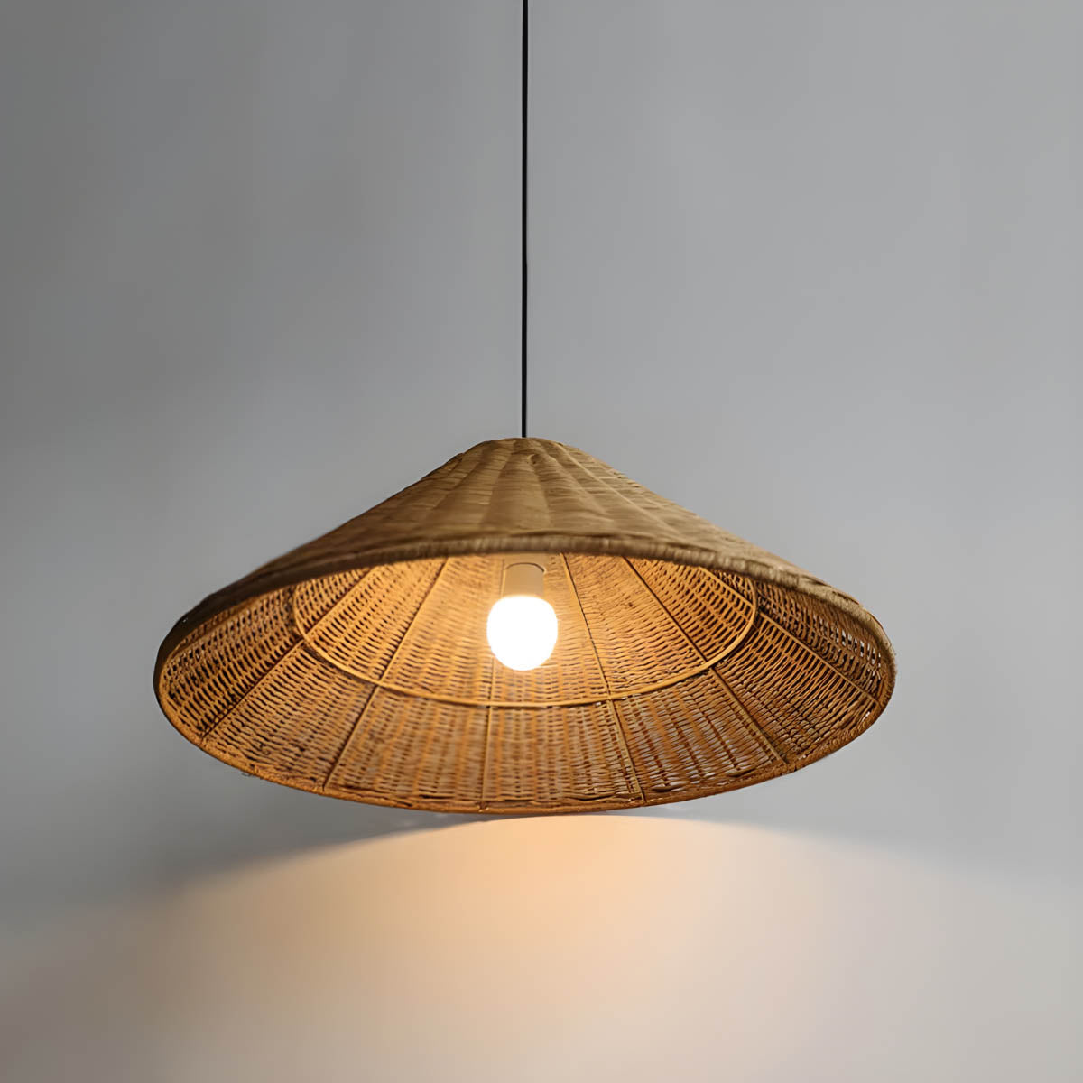 Riverton Beam Rattan Pendant Light — gallery image 9