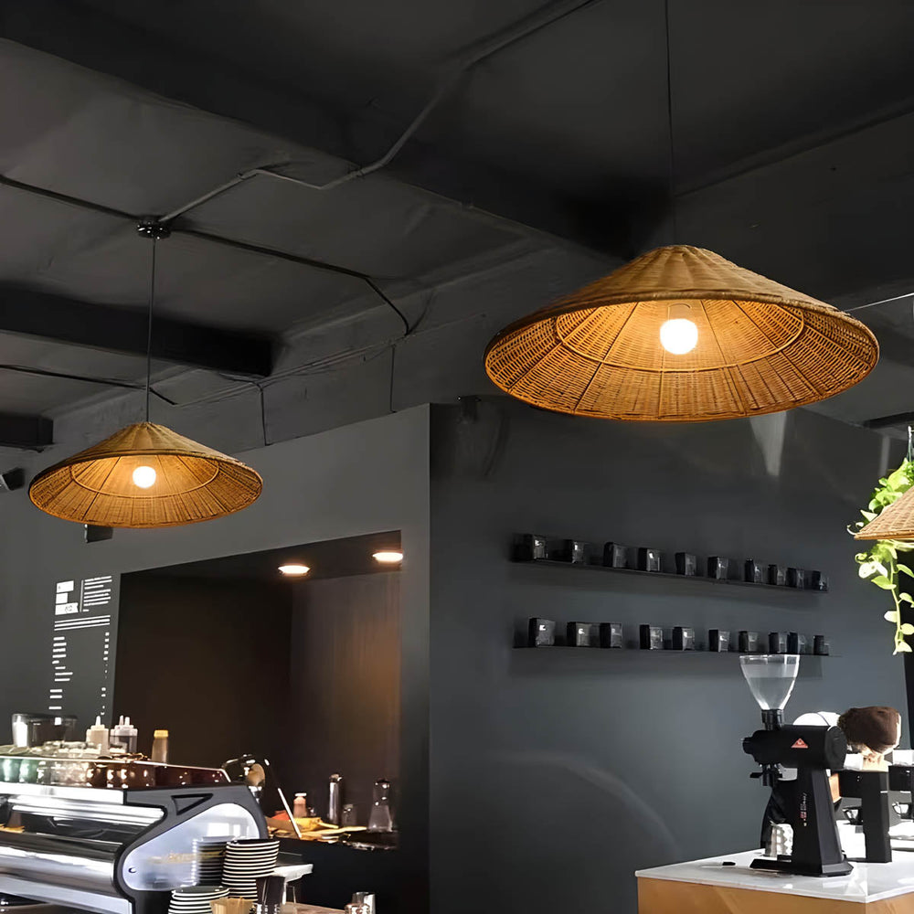 Riverton Beam Rattan Pendant Light — gallery image 4