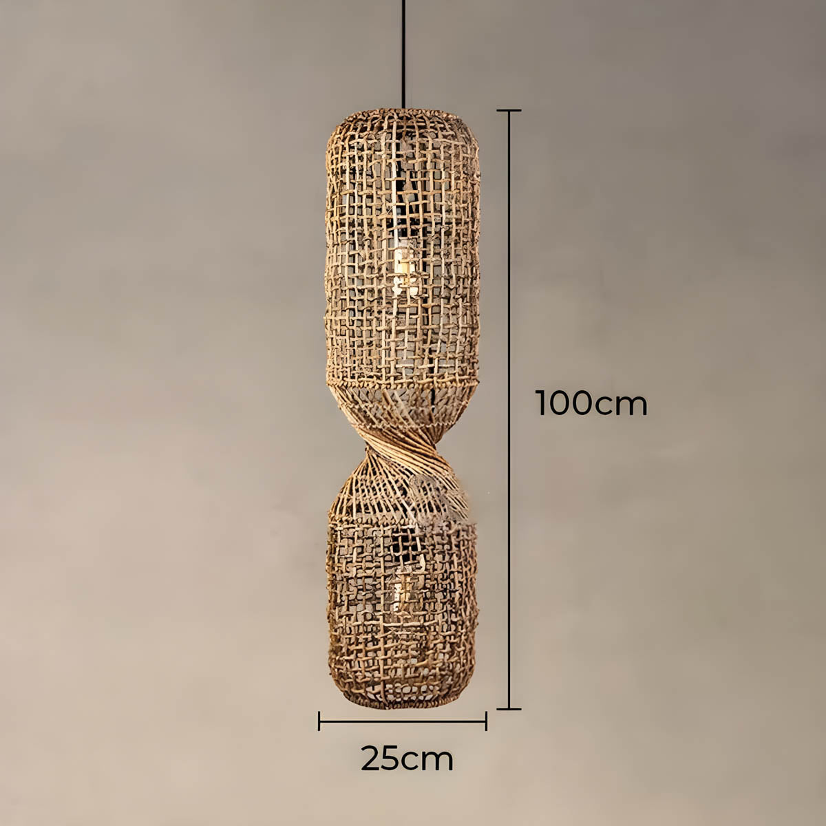 Fielding Beam Rattan Chandelier — gallery image 11