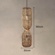 Fielding Beam Rattan Chandelier — gallery image 12