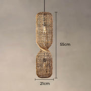 Fielding Beam Rattan Chandelier — gallery image 8
