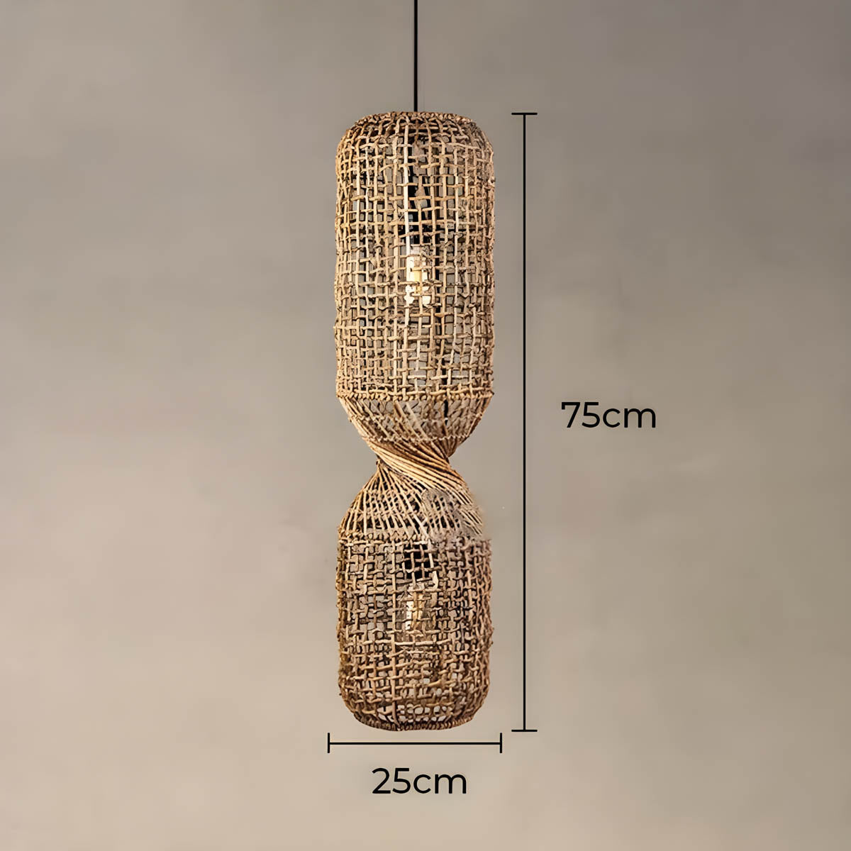 Fielding Beam Rattan Chandelier — gallery image 10