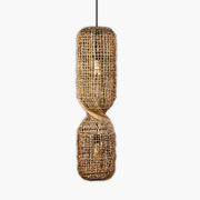 Fielding Beam Rattan Chandelier — gallery image 1