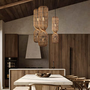 Fielding Beam Rattan Chandelier — gallery image 5