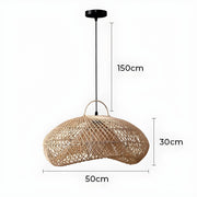 Brookfield Beam Rattan Chandelier — gallery image 17