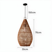 Brookfield Beam Rattan Chandelier — gallery image 33