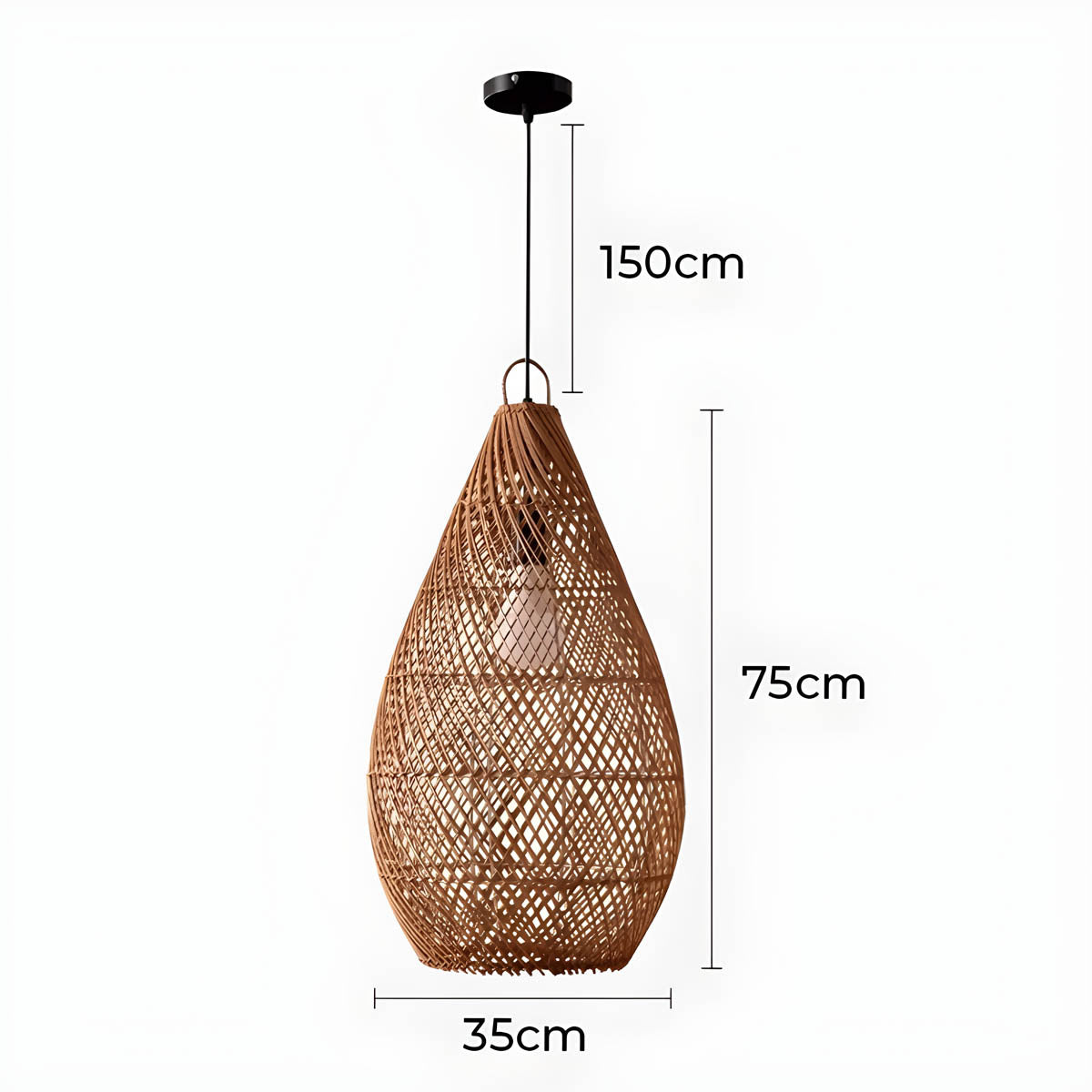 Brookfield Beam Rattan Chandelier — gallery image 33