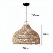 Brookfield Beam Rattan Chandelier — gallery image 24