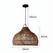 Brookfield Beam Rattan Chandelier — gallery image 27