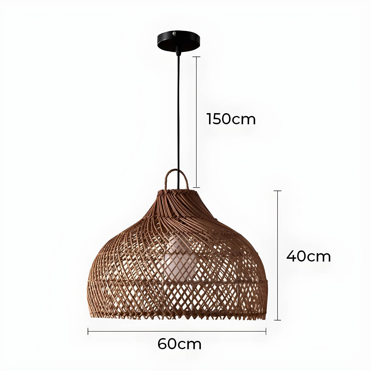 Brookfield Beam Rattan Chandelier — gallery image 27
