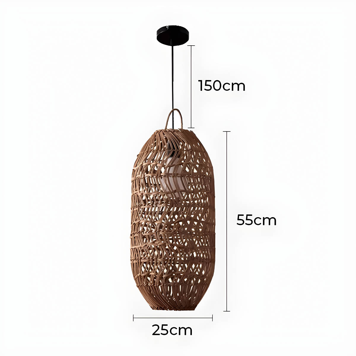 Brookfield Beam Rattan Chandelier — gallery image 31