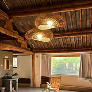Brookfield Beam Rattan Chandelier — gallery image 6