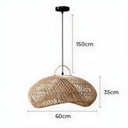 Brookfield Beam Rattan Chandelier — gallery image 18