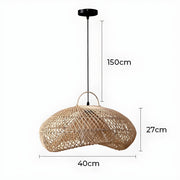 Brookfield Beam Rattan Chandelier — gallery image 16