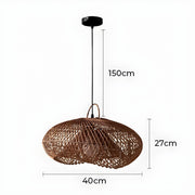 Brookfield Beam Rattan Chandelier — gallery image 19