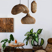 Brookfield Beam Rattan Chandelier — gallery image 2