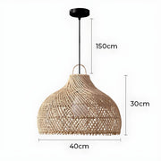 Brookfield Beam Rattan Chandelier — gallery image 22