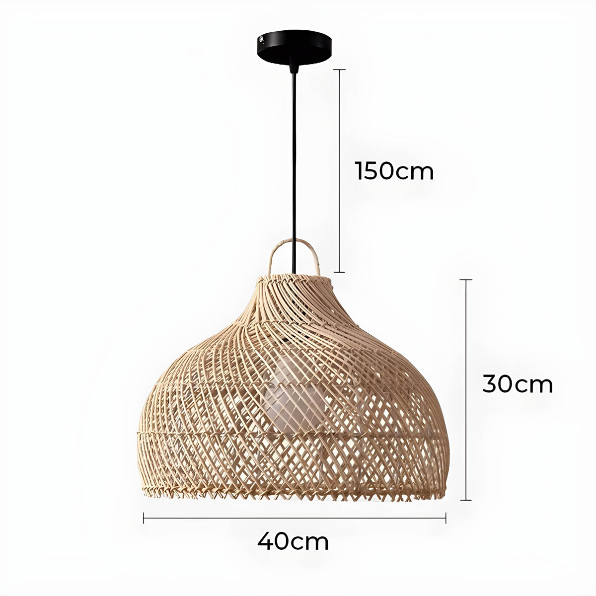 Brookfield Beam Rattan Chandelier — gallery image 22