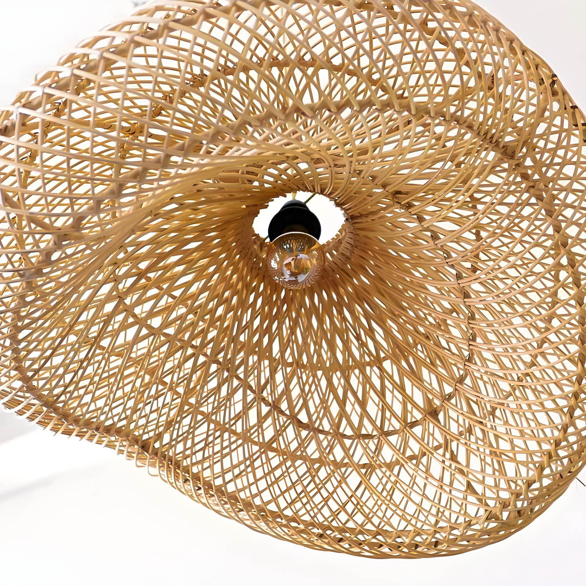 Brookfield Beam Rattan Chandelier — gallery image 15