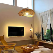 Brookfield Beam Rattan Chandelier — gallery image 7