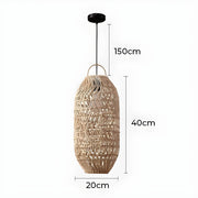 Brookfield Beam Rattan Chandelier — gallery image 28