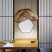 Brookfield Beam Rattan Chandelier — gallery image 12