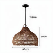 Brookfield Beam Rattan Chandelier — gallery image 25