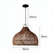 Brookfield Beam Rattan Chandelier — gallery image 26