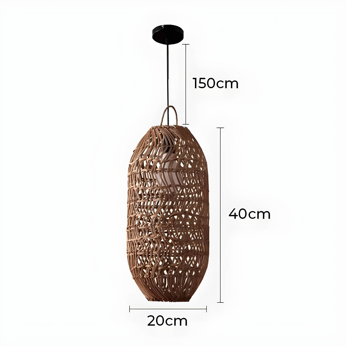 Brookfield Beam Rattan Chandelier — gallery image 30