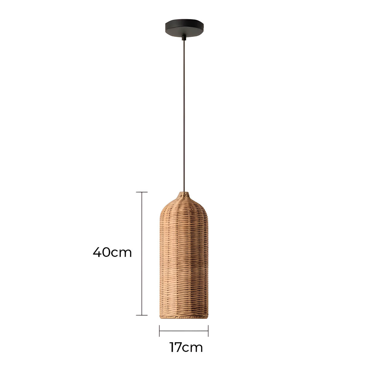 Wildwood Beam Rattan Chandelier — gallery image 13