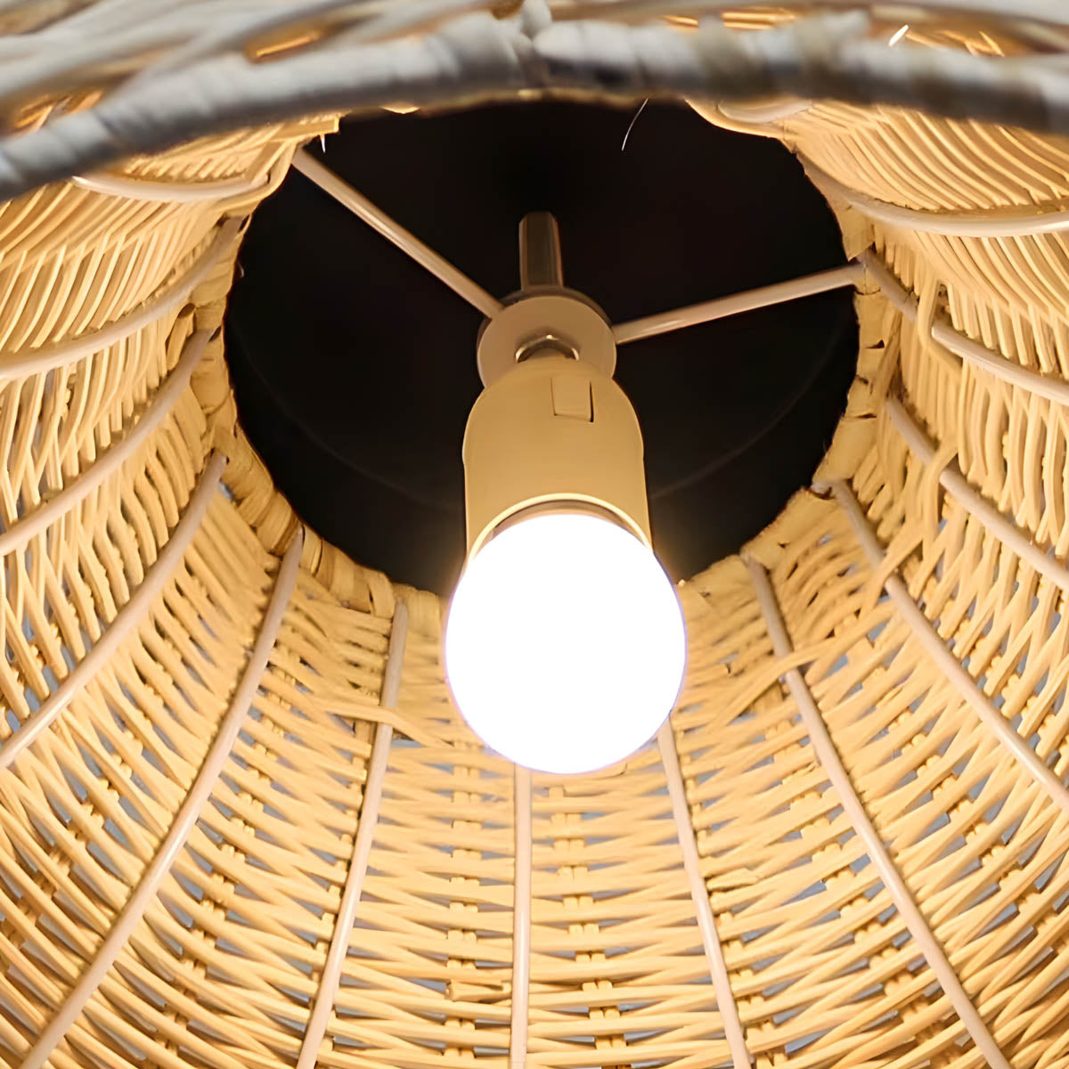 Wildwood Beam Rattan Chandelier — gallery image 11