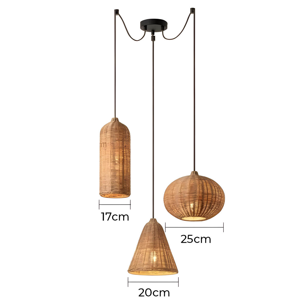 Wildwood Beam Rattan Chandelier — gallery image 19